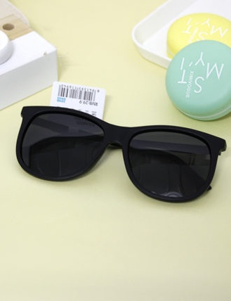 Classic Retro Style Polarized Sunglasses-Black Frame Gray Lenses