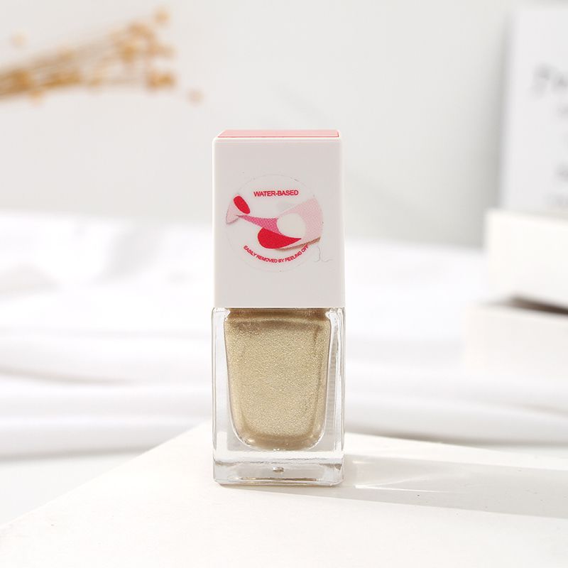 Peel-Off Water-Based Nail Polish (Dazzle Gold)