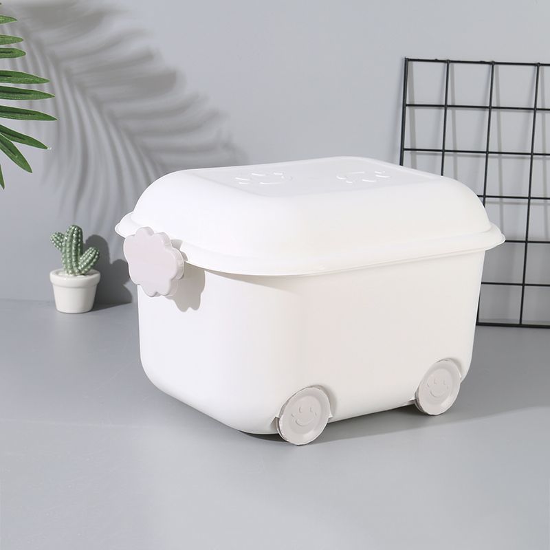 Rolling Plastic Storage Container (Gray)