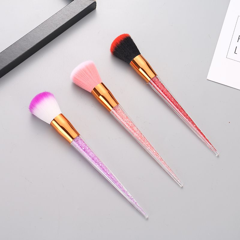 Starry Sky Clear Glittery Handle Blusher Brush