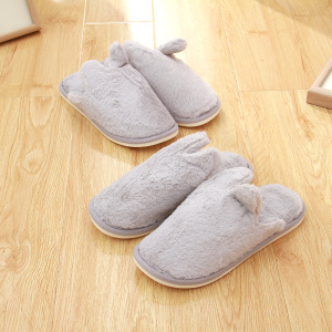 Closed Toe Plush Slipper for Men-Gray(43/44)