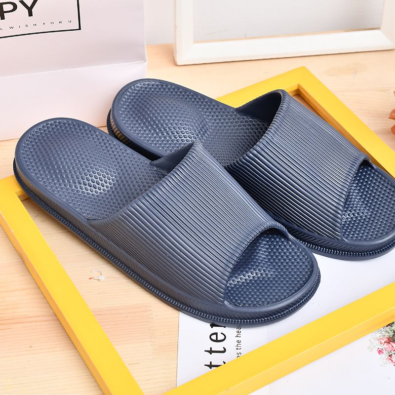 Couple Massaging Shower Slippers for Men (Navy Blue)(41/42)