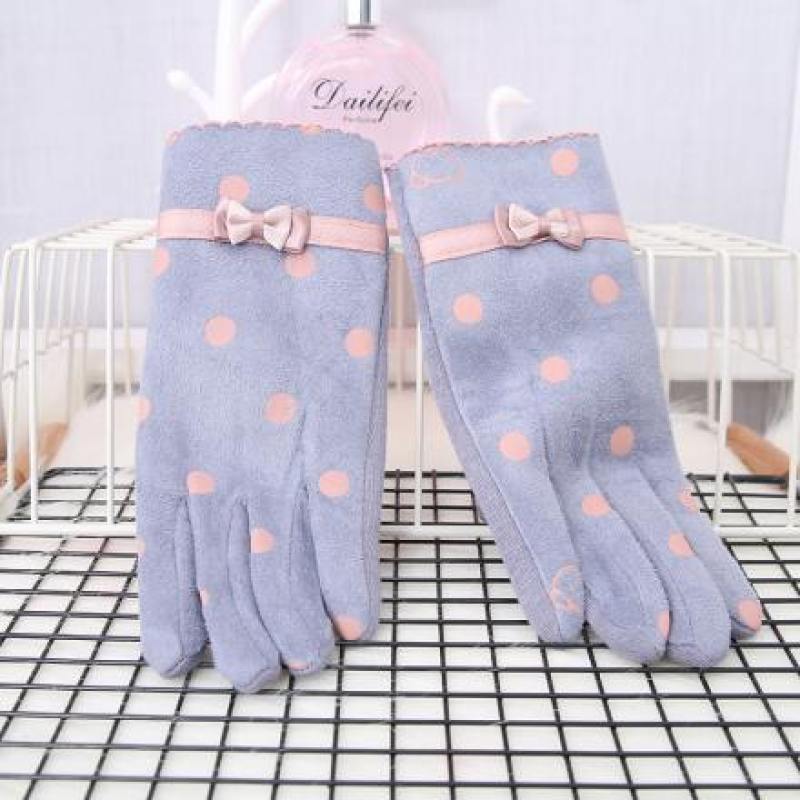 Dotted Bowtie Gloves for Children