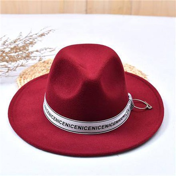 Jazz Style Hat(Purplish Red)