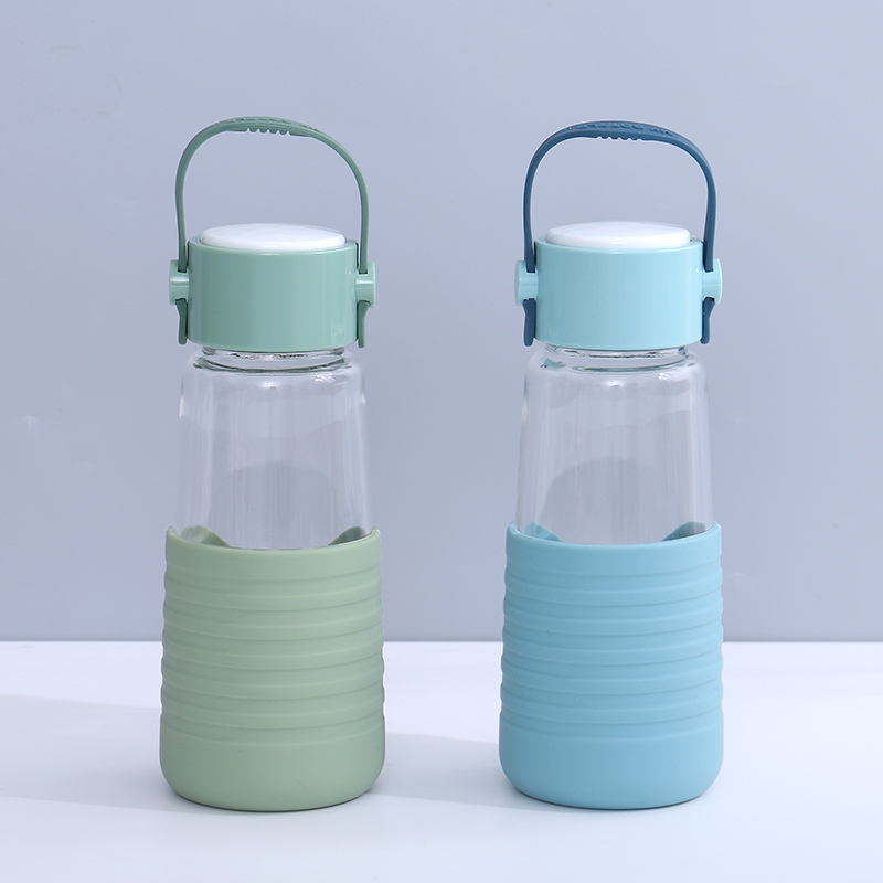 Simple Glass Water Bottle with Handle – 300ml/10.1fl.oz.