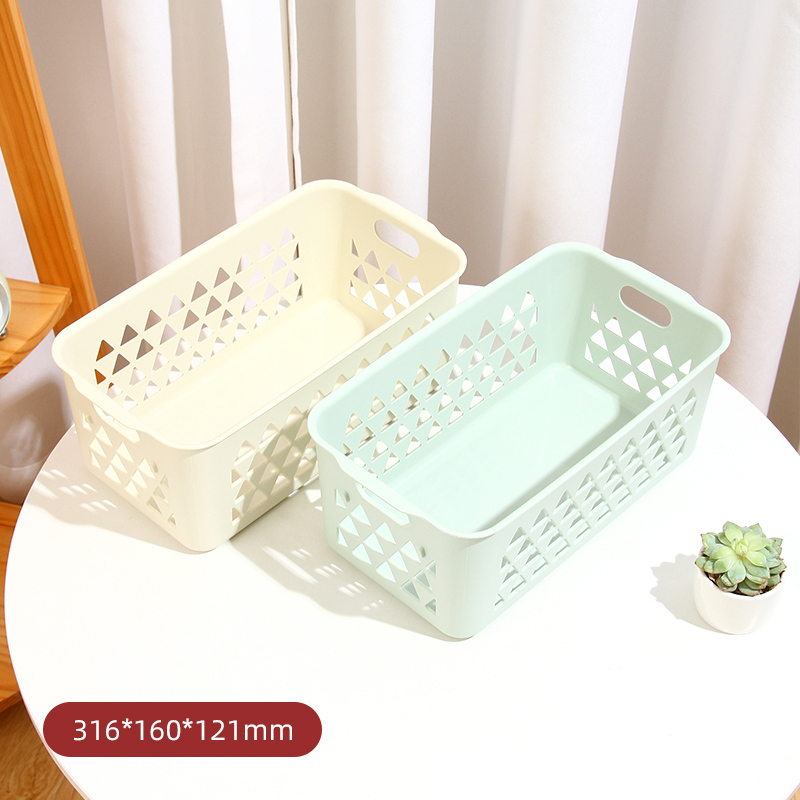 Triangle Holes Medium Plastic Storage Basket