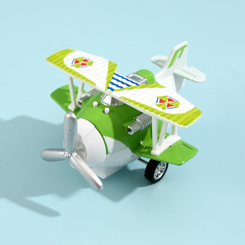 Pull-back Alloy Toy-Green Cute Airplane(5004)