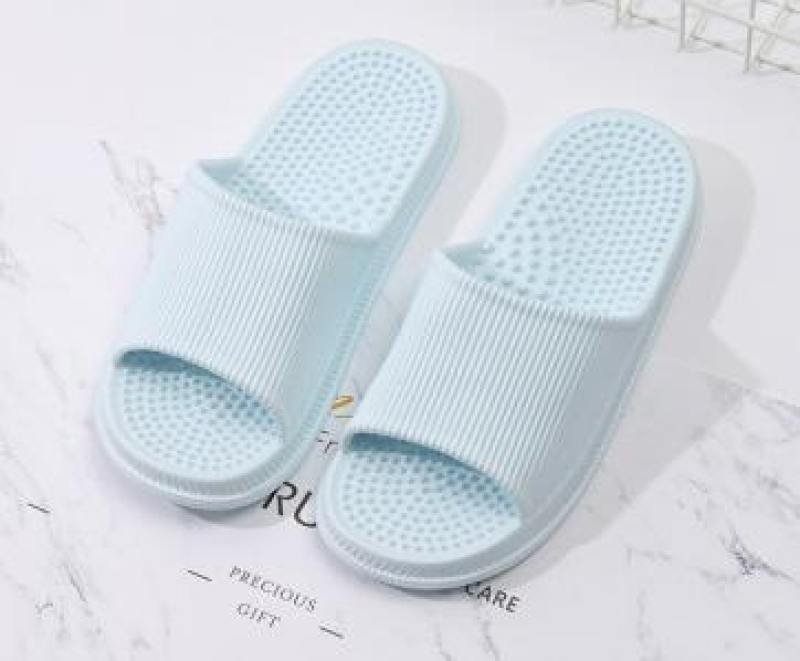 Massaging Dots Comfortable Shower Slippers for Women (Blue)(39/40)