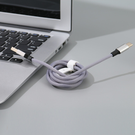 1M Braided Jacket Sync Charging Cable for Type-C (Grayish Blue)
