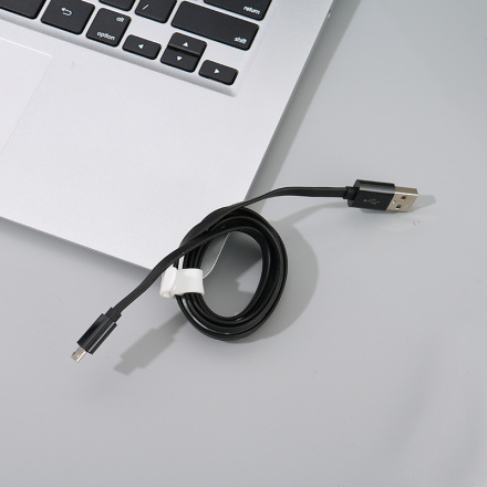 1M Flat Cable Sync Charging Cable for Android (Black)