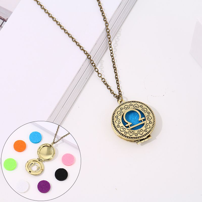 Aroma necklace with 7-color cotton zodiac models (Libra)