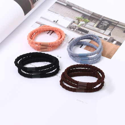 Basic Style Colorful Hair Tie (3 Count)