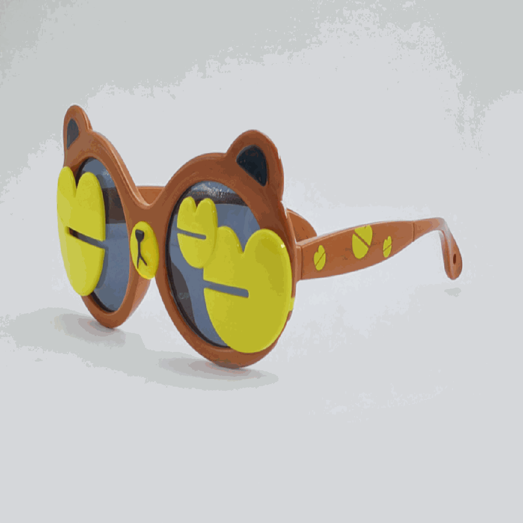 Bear Flip-Up Polarized Sunglasses for Children-Coffee
