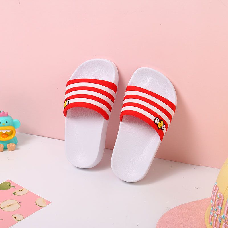 Bee Striped Slippers for Children (White)(24-25)