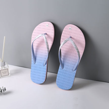 [XVSPS01572] Casual Style Gradient Color Flip Flops for Womenï¼ˆGradient Purpleï¼‰(39/40)
