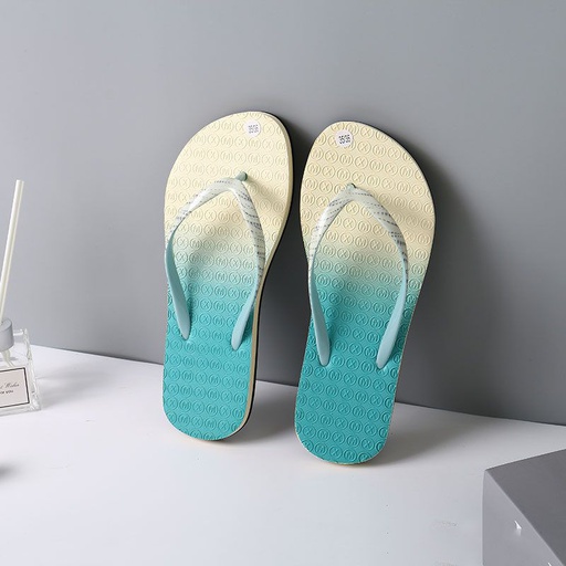 [XVSPS02563] Casual Style Gradient Color Flip Flops for Women (Gradient Yellow)(39/40)