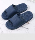 Massaging Dots Comfortable Shower Slippers for Men (Navy Blue)(42/43)