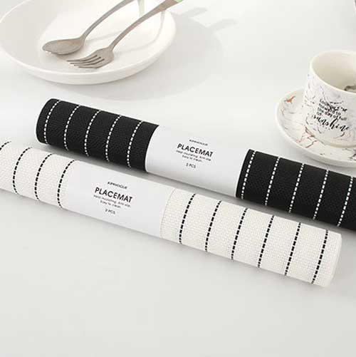 Nordic Style Striped Placemat Table Mat ( 2 Pcs )