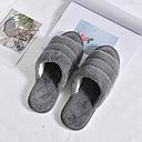 Open Toe Plush Slipper for Men-Gray(41/42)