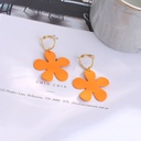 Orange Flower Earrings