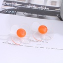 Orange Flower Earrings