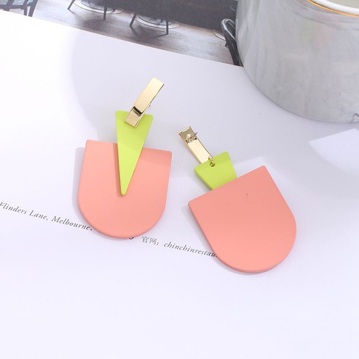 Pink Vogue Geometry Earrings