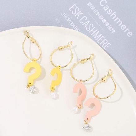 Question Mark Dangle Earrings