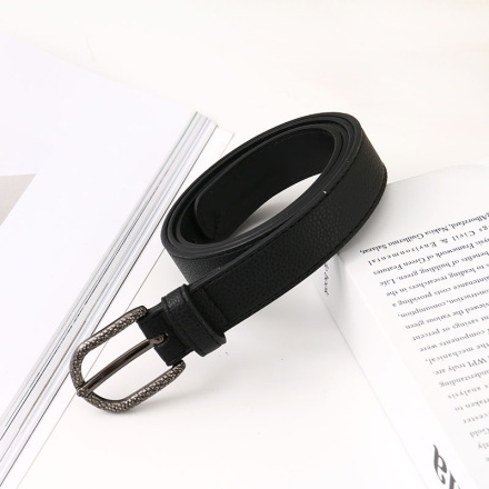 [XVSPB01512] Retro Style Cool Girl PU Belt for Women (Black)