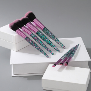 Sequins Crystal Series Makeup Brush (7 Count)(Bluish Purple)