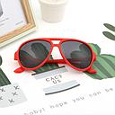 Simple Style Aviator Sunglasses-Red