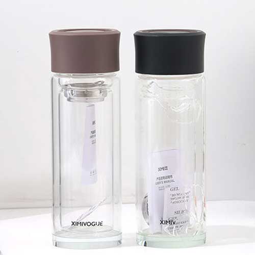 Simple Style Gentleman Glass Water Bottle (300ml/10.6oz)