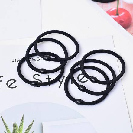 Simple Style Hair Rope with Bead (7 Pcs)