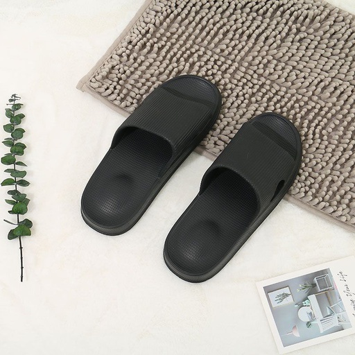 Simple Style Shower Slippers with Massaging Effect for Man (Black)(44/45)