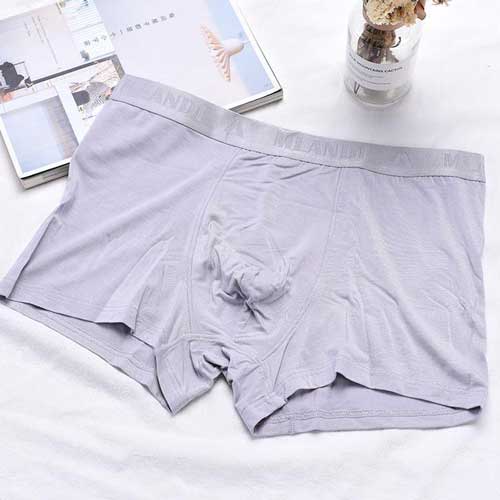 Solid Color Boxer Briefs for Men (XXL)