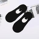 Solid Color Cotton Low-Cut Socks for Women (2 Pairs)(Black)