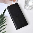 Stitching Leather Long Wallet for Men