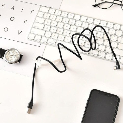 [XVDPCD00296] Cloth Braided Type-C Data Charging Cable(Black)