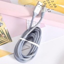 Cloth Jacket Type-C Sync Charging Cable (Purple)