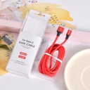 Cloth Jacket Type-C Sync Charging Cable (Red)