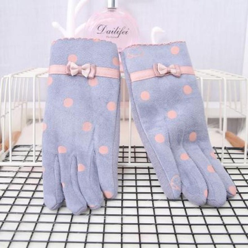 [XVSPCP01530] Dotted Bowtie Gloves for Children