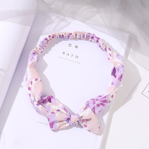 [XVFAHB02224] Elegance Lotus Bowknot Headband