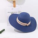 Elegant Bowknot Beach Hat (Dark Blue)