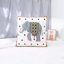 Embroidery Throw Pillow (Elephant)