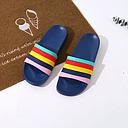 [XVSPS01821] European Style Colorful Stripes Slippers for Men (Dark Blue)(M/43#)