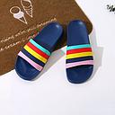 [XVSPS01822] European Style Colorful Stripes Slippers for Men (Dark Blue)(S/41#)