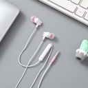 Fashion Wire-Controlled Headphones (Pink)