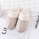 Fluffy Closed Toe Slipper for Men-Brown(41/42)