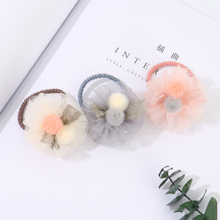 [XVFAHAC00316] Fluffy Gauze Hair Rope for Children