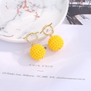 Fresh Style Yellow Dangle Earrings