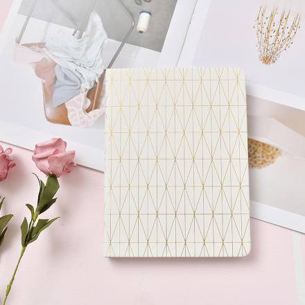 [XVOSS01406] Geometry Pattern Business Style Notebook (White)